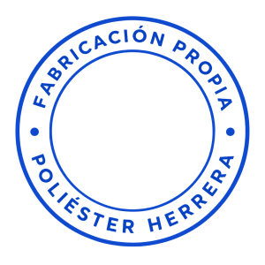 Sello de fabricación propia de Poliéster Herrera