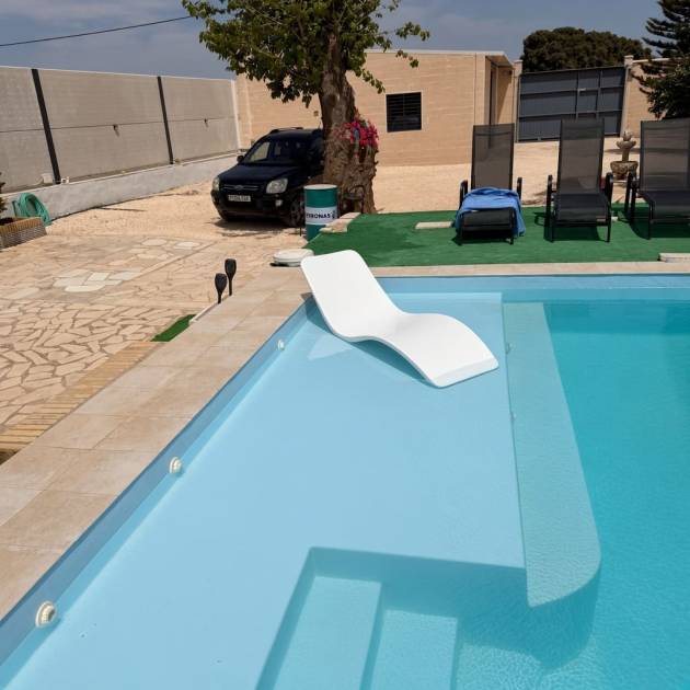 Hamaca de poliéster para piscina